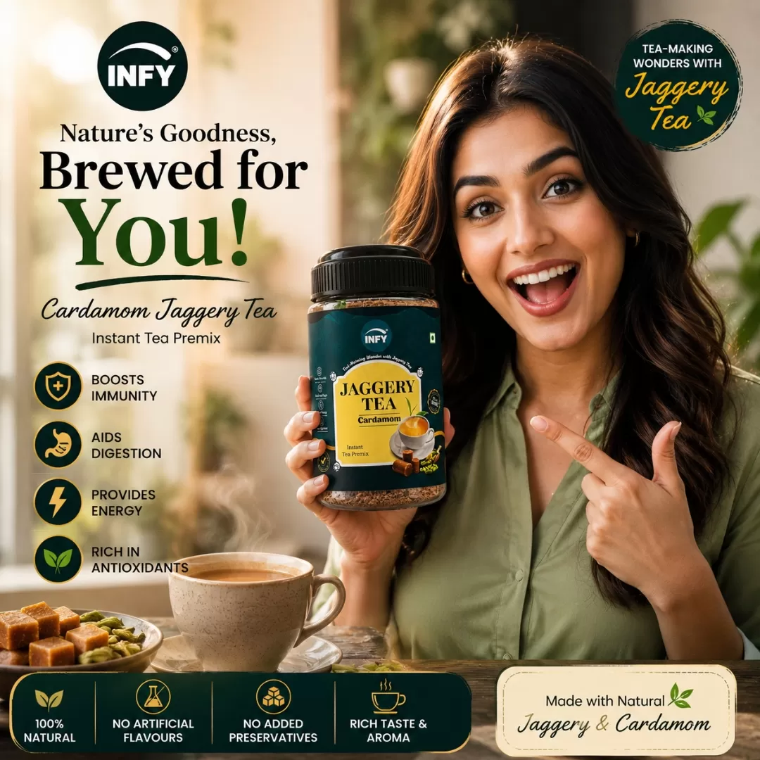 INFY Jaggery Tea with Cardamom